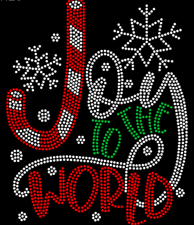 Joy to the World" Rhinestone Sweatshirt